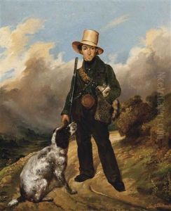 A Huntsman And His Faithful Friend by Anton Teofil Kwiatkowski