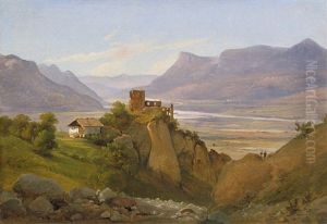 Burgruine Im Etschtal (burg Maultasch Bei Terlan?) by Vilhelm Kyhn