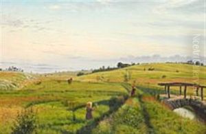 A Danish Summer Landscape by Vilhelm Kyhn