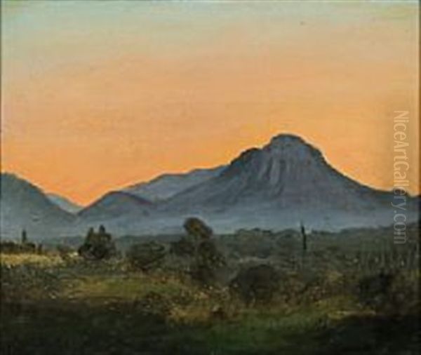 Italian Landscape With Mountains - view 1