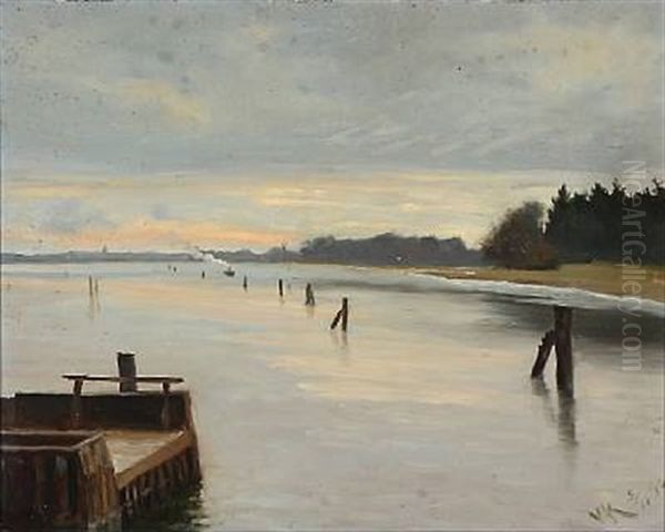Coastal Scene, Presumably From Lolland In Denmark - view 1
