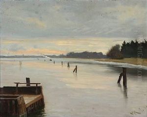 Coastal Scene, Presumably From Lolland In Denmark by Vilhelm Kyhn