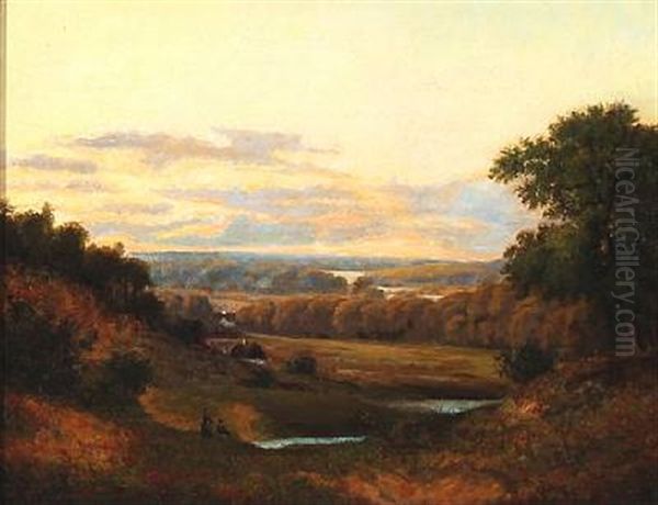 Hilly Landscape. Evening - view 1