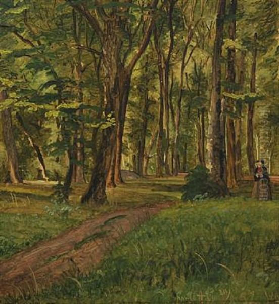 Women Strolling In A Forest - view 1