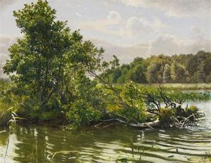 Weidenbruch Am Seeufer by Vilhelm Kyhn