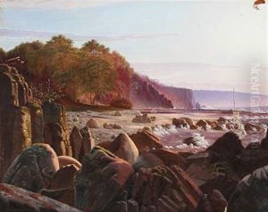 Fra Kysten Ved Ro, Bornholm (from The Coast At Ro On Bornholm Island) by Vilhelm Kyhn