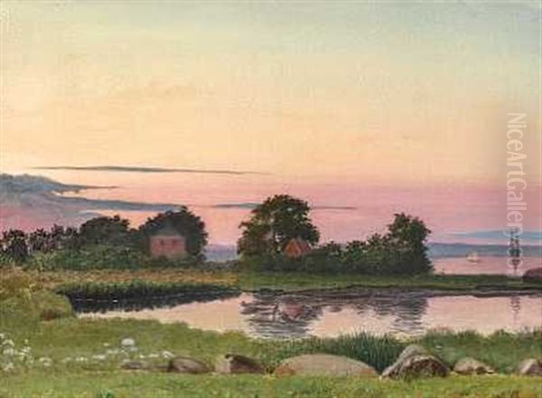 Landskab Ved Rye, Solnedgang - view 1