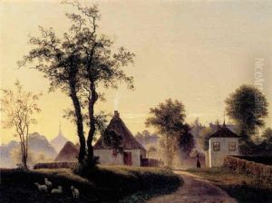 Sommerlandskab Henunder Aften by Vilhelm Kyhn