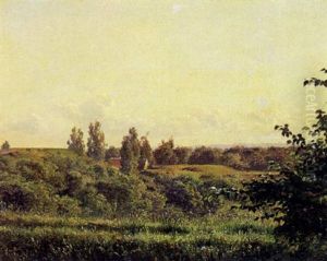 Dansk Landskab Med Hus I Bakkerne by Vilhelm Kyhn