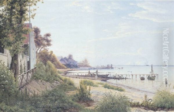 Strand Ved Hellebaek, Nedenfor Puggaards Villa Kaldet Majorgarden - view 1