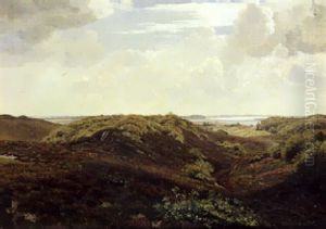 Bakket Hedelandskab Ved En Fjord by Vilhelm Kyhn