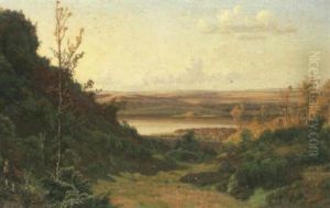 Det Ostlige Affald Af Himmelbjerget, Man Ser Over Mod Laven by Vilhelm Kyhn