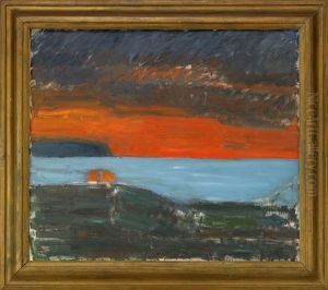 Solnedgang Over Havet by Carl Kylberg