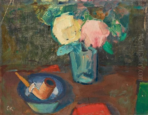 Uppstallning Med Rosor Och Pipa (still Life With Roses) - view 1
