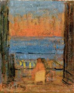 Kvinna I Solnedgang by Carl Kylberg