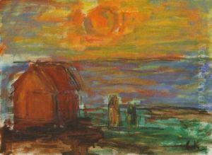 Solnedgang Vid Havet by Carl Kylberg