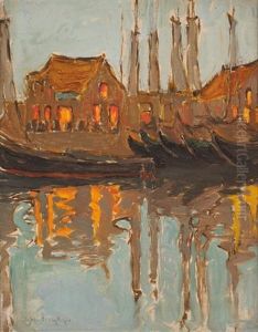 The Harbour Volendam by Georgina Moutray Kyle