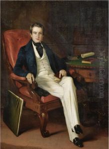 Portrait Of A Major General John Liddell Of The Bombay Army, Cbe(1804-1873) by George Duncan Beechey