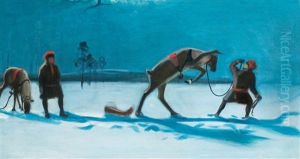 A Playful Reindeer At Dusk by Juho Kyyhkynen