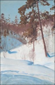 Talvinen Maisema by Juho Kyyhkynen