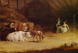 Lovers Disturbed In A Barn