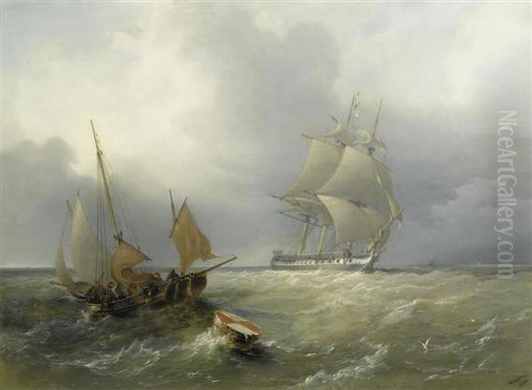 Gun Frigate - Running Into Harbour - view 1