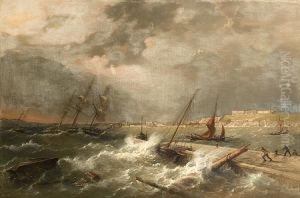 Wild Weather In The Sound (plymouth) by Richard Bridges Beechey