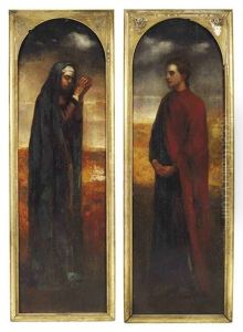 The Virgin (+ St. John The Evangelist At The Foot Of The Cross; Pair) by John La Farge