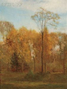 Autumn: October, Edge Of A Wood, Late Afternoon, Glen Cove, Long Island by John La Farge