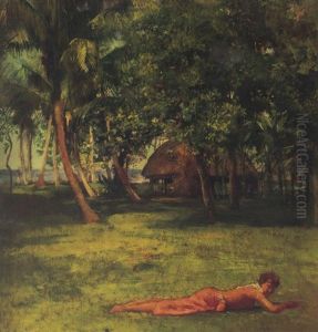 In Front Of Our House, Vaiala - Girl On Grass In Front Of Our House, Vaiala - Girl On Grass