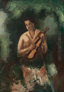 Jeune Femme Au Violon