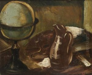 Nature Morte Au Pichet Et Mappemonde