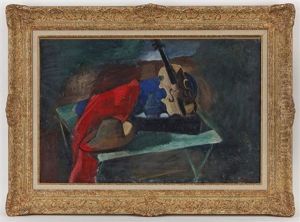 Violon A La Draperie Rouge by Amedee Marie Dominique Dubois de La Patelliere