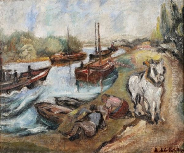 Couple En Bord De Riviere - view 1