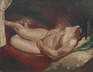 Nu Etendu Aux Jambes Croisees by Amedee Marie Dominique Dubois de La Patelliere