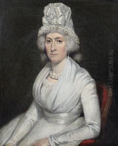 Portrait Of A Seated Woman In White by Sir William Beechey