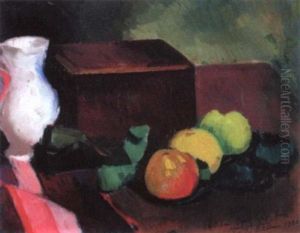 Nature Morte Aux Pommes Et Au Coffret by Amedee Marie Dominique Dubois de La Patelliere