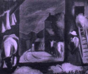 Le Village Vu De La Grange by Amedee Marie Dominique Dubois de La Patelliere