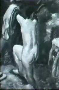 Baigneuse Sortant De L'eau