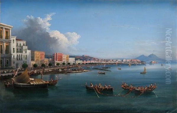 Pecheurs Dans Le Golfe De Naples - view 1
