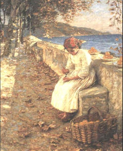 Selling Oranges In Liguria - view 1