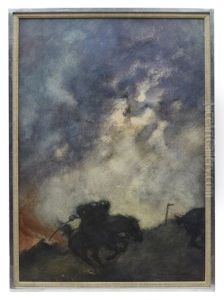 Chevalier Dans Une Tempete by Gaston La Touche
