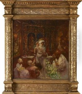 L'adoration De La Vierge by Gaston La Touche