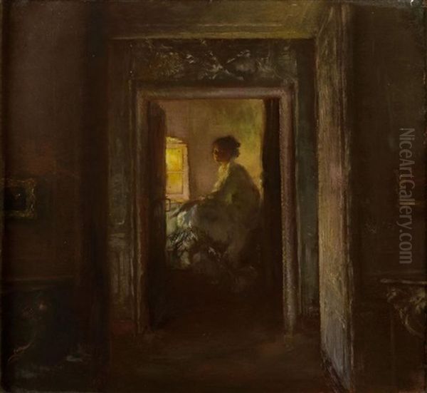 Jeune Fille Pensive Dans Un Interieur - view 1