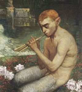 Pan Playing A Tune By The River by Gaston La Touche