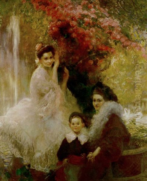 Portait Of Mme. Latouche With Her Children, Solange And Pascal - view 1