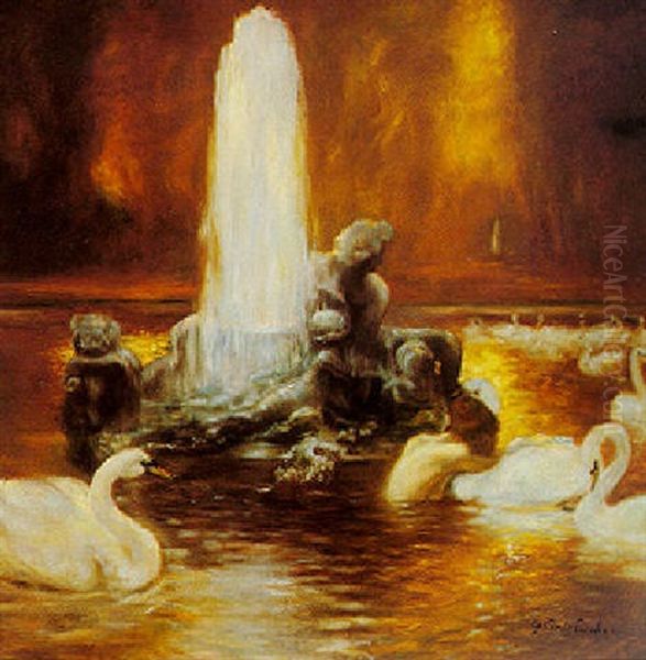 Versailles, Baignade Dans Un Bassin - view 1