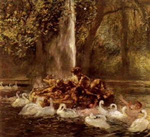 Le Bassin Dore by Gaston La Touche