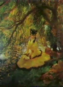 A Lady Resting Under A Tree A Lady Resting Under A Tree
