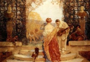 La Salutation De Pierrot by Gaston La Touche